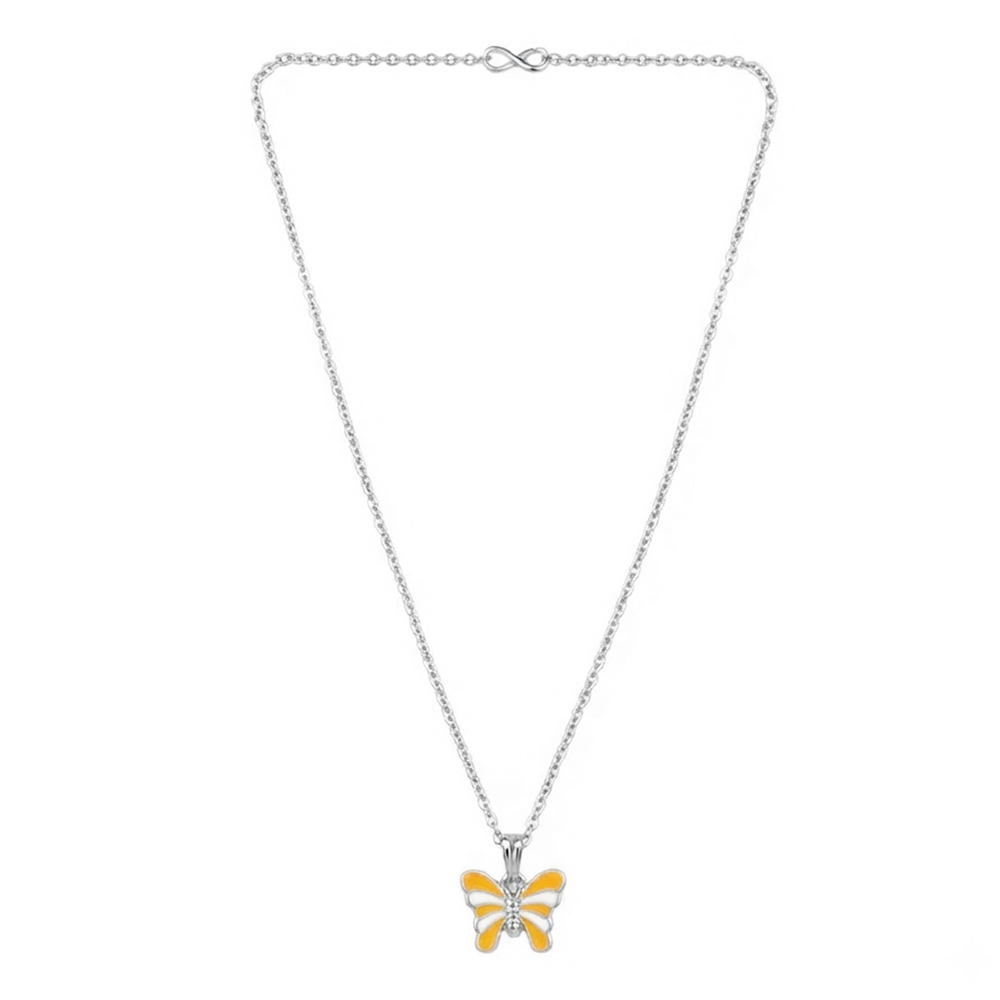Urthn Graceful Butterfly Shape Meenakari Chain Pendant | Designer Jewellery for Women - 1205096B(Pack Of  12)