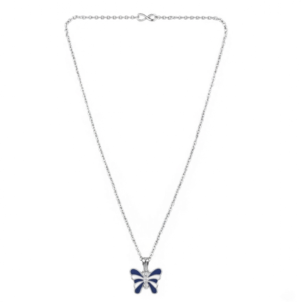 Urthn Graceful Butterfly Shape Meenakari Chain Pendant | Designer Jewellery for Women - 1205096E(Pack Of  12)