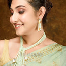BK Fashion Gold Plated Kundan Stone And Beads Necklace Set