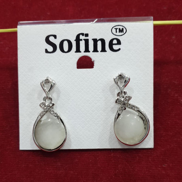Sofine Silver Plated Stud Earrings