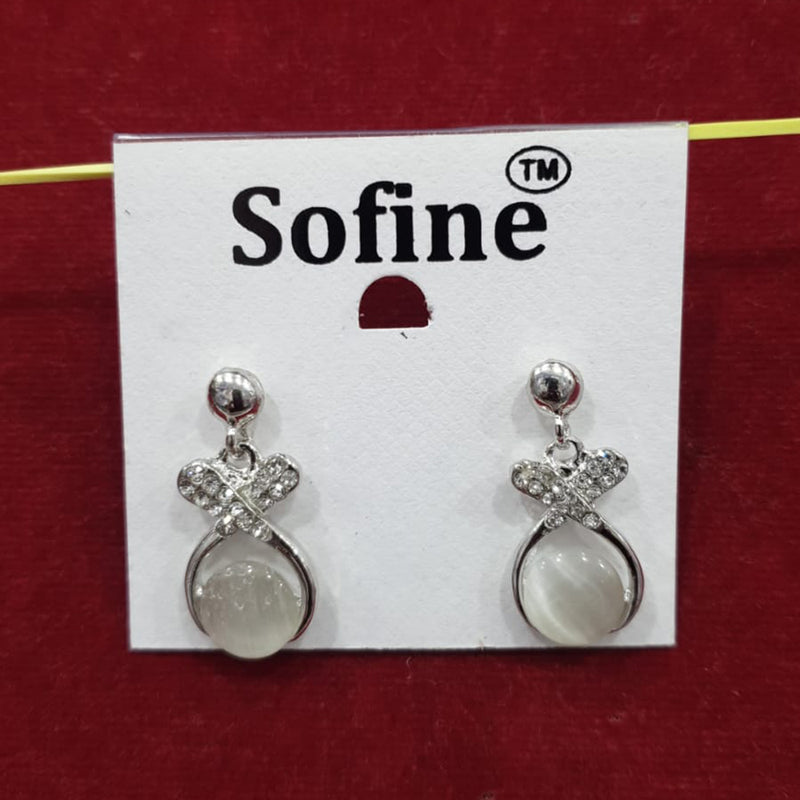 Sofine Silver Plated Stud Earrings