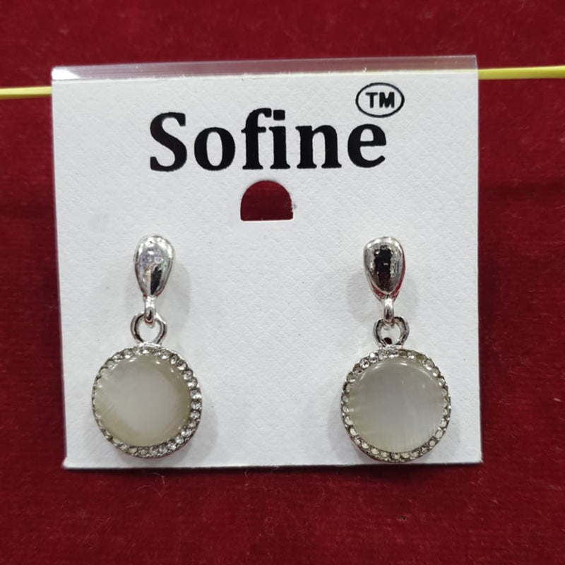 Sofine Silver Plated Stud Earrings