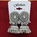 Sofine Oxidised Plated Jhumki Earrings