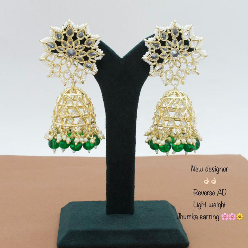 JCM Jewellery Gold Plated Crystal Stone Jhumki Earrings