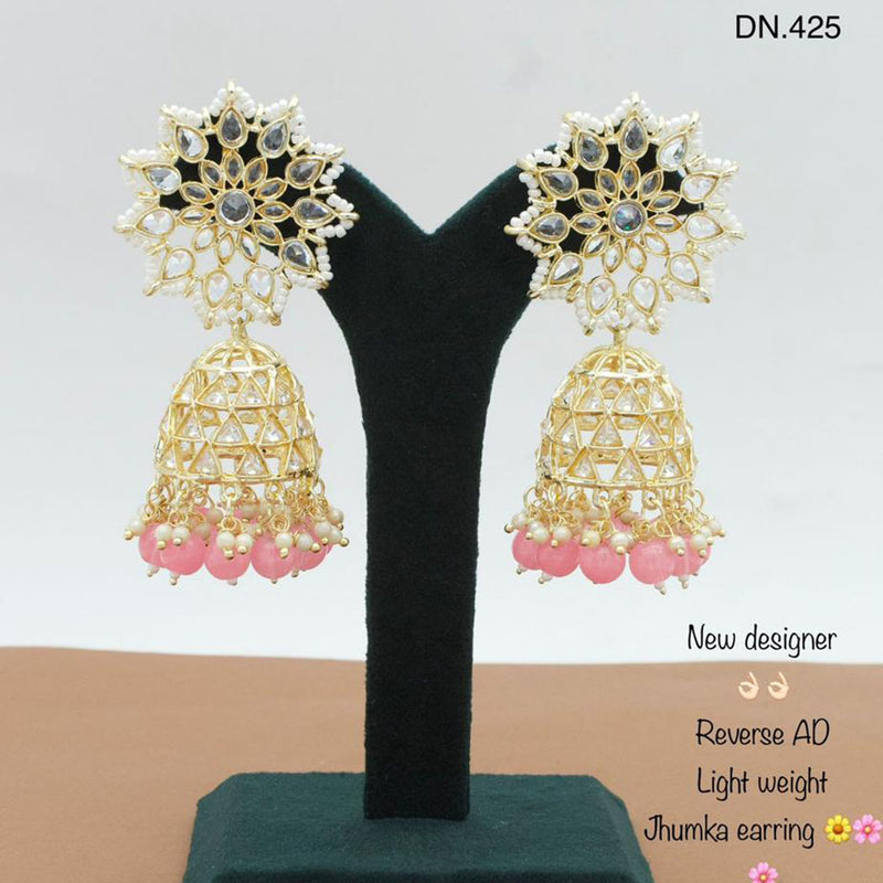 JCM Jewellery Gold Plated Crystal Stone Jhumki Earrings