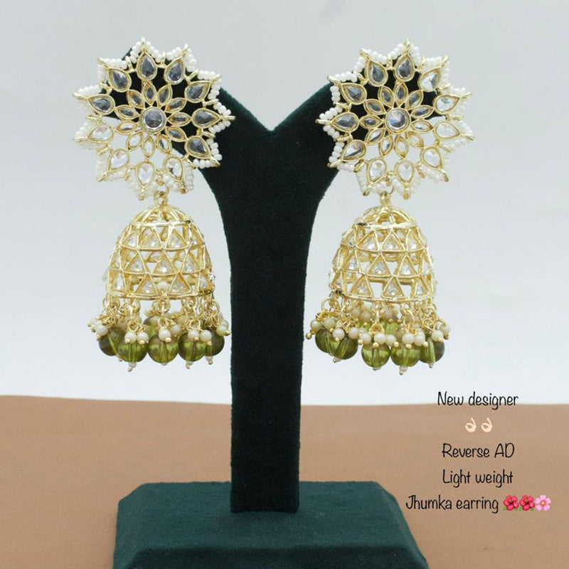 JCM Jewellery Gold Plated Crystal Stone Jhumki Earrings