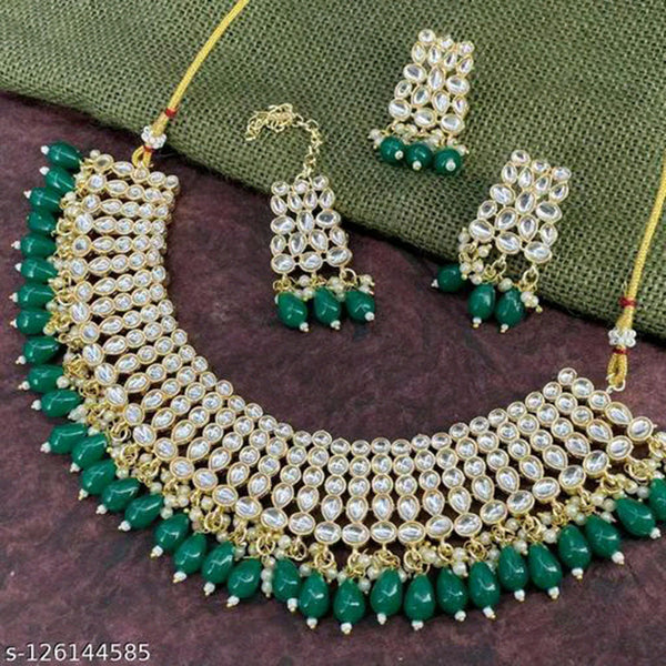 Jcm Jewellery Gold Plated Kundan Stone Necklace Set