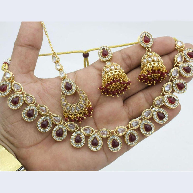 Jcm Jewellery Gold Plated Crystal Stone Necklace Set