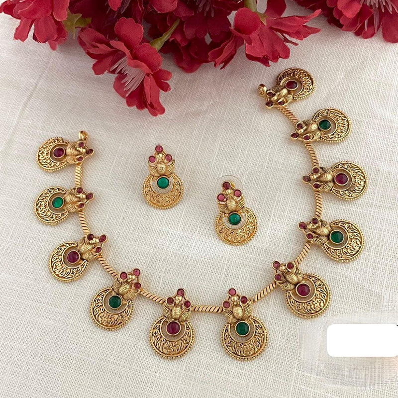 JCM Jewellery Gold Plated Kundan Stone Necklace Set