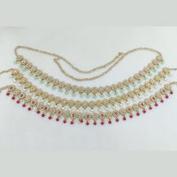 JCM Jewellery Gold Plated Crystal Stone And Pearls Kamarbandh