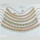 JCM Jewellery Gold Plated Crystal Stone And Pearls Kamarbandh