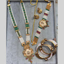 JCM Gold Plated Pota Stone And Pearls Combo Set