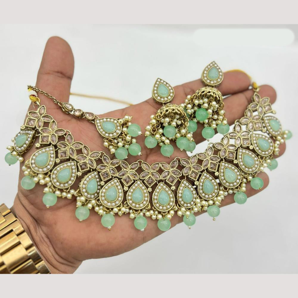 Lucentarts Jewellery  Kundan & Beads Necklace Set