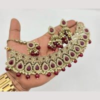 Lucentarts Jewellery  Kundan & Beads Necklace Set
