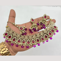 Lucentarts Jewellery  Kundan & Beads Necklace Set