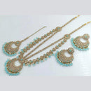 Lucentarts Jewellery Elegant Crystal And Beads Layered Long Necklace Set