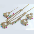 Lucentarts Jewellery Elegant Crystal And Beads Layered Long Necklace Set