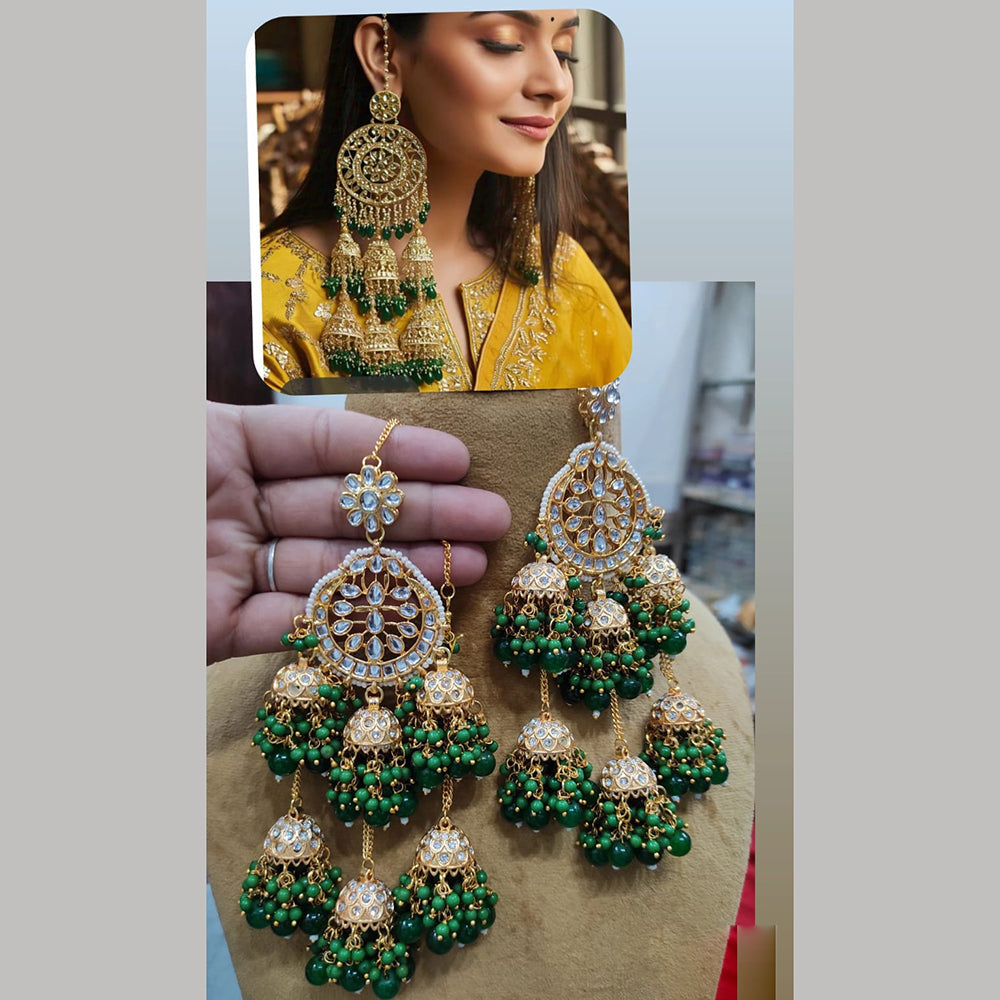 JCM Jewellery Traditional Kundan and Pearl Jhumki Earrings
