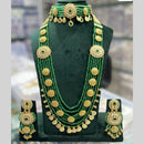JCM Jewellery Kundan and Beads Multi Layer Long Necklace Set  