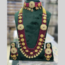 JCM Jewellery Kundan and Beads Multi Layer Long Necklace Set
