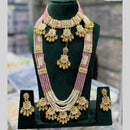 JCM Jewellery Kundan and Beads Multi Layer Long Necklace Set  