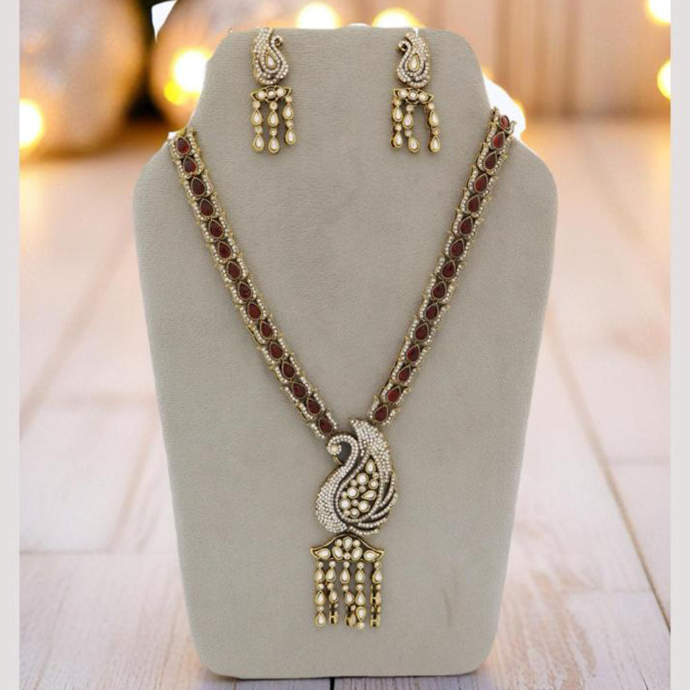 JCM Jewellery Designer Kundan Stone Necklace Set Premium Quality Festive Wear Jewellery