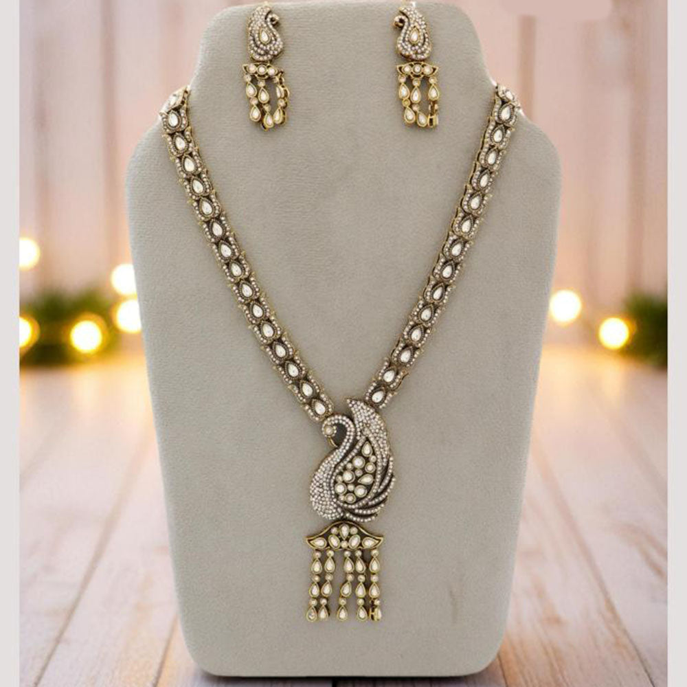 JCM Jewellery Designer Kundan Stone Necklace Set Premium Quality Festive Wear Jewellery