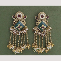 JCM Jewellery Elegant Pota and Kundan Earrings Traditional Jewellery for Women