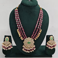 JCM Jewellery Wedding Wear Kundan and Beads Necklace Set Jewellery