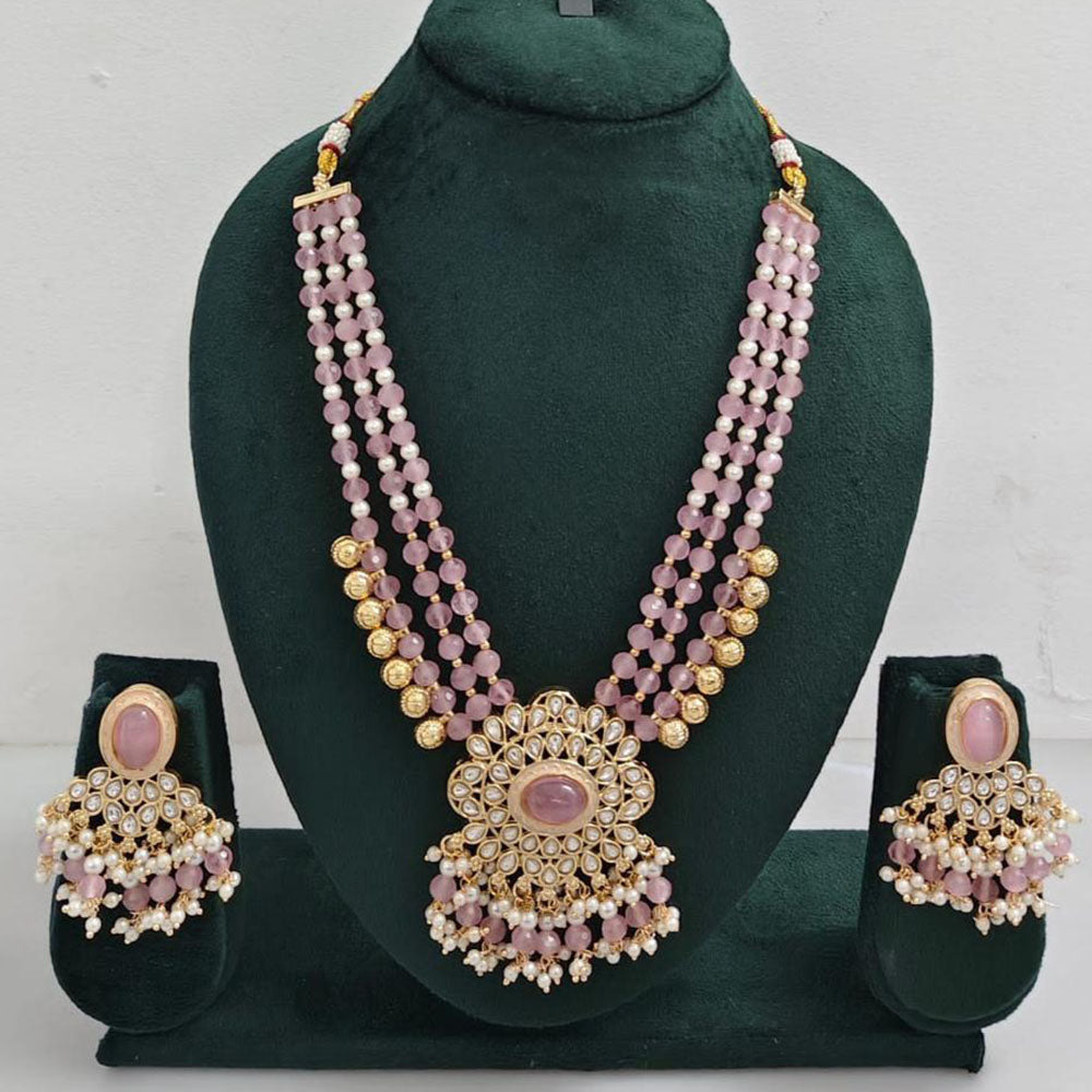 JCM Jewellery Wedding Wear Kundan and Beads Necklace Set Jewellery