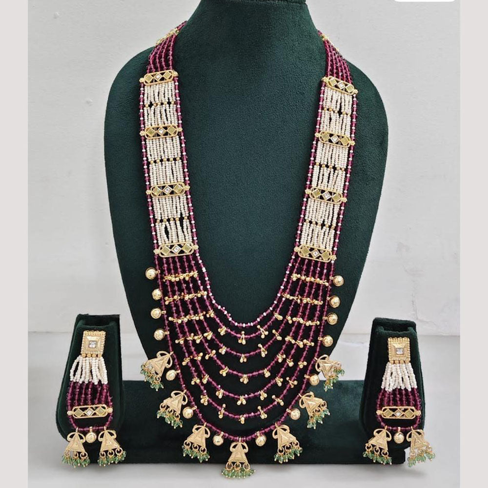 JCM Jewellery Exclusive Kundan and Beads Necklace Set Stylish Jewellery for Weddings