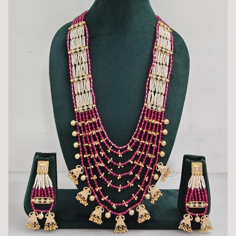 JCM Jewellery Exclusive Kundan and Beads Necklace Set Stylish Jewellery for Weddings