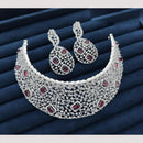 JCM Jewellery Elegant American Diamond Choker Necklace Set Party Wear Jewellery