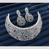 JCM Jewellery Elegant American Diamond Choker Necklace Set Party Wear Jewellery