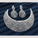 JCM Jewellery Elegant American Diamond Choker Necklace Set Party Wear Jewellery