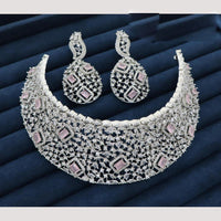JCM Jewellery Elegant American Diamond Choker Necklace Set Party Wear Jewellery