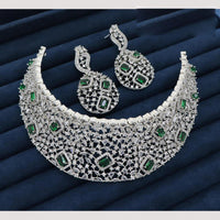 JCM Jewellery Elegant American Diamond Choker Necklace Set Party Wear Jewellery