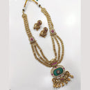 JCM Jewellery Ethnic Glam Traditional Long Necklace Set with Polki Kundan and Pota