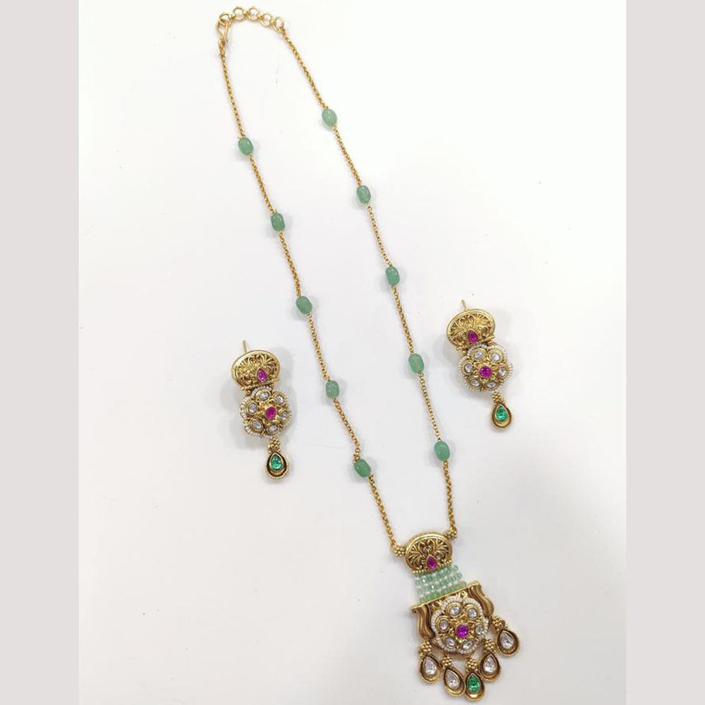 JCM Jewellery Classic Kundan with Pota Stone Necklace set Beautiful Ethnic Jewellery