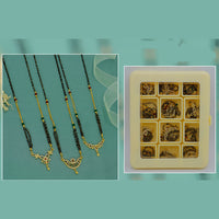 Mahavir Gold Plated Austrian Stone Mangalsutra (Assorted Design)