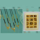 Mahavir Gold Plated Austrian Stone Mangalsutra (Assorted Design)