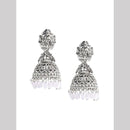 Wearhouse Fashion Oxidised Plated Beads Temple Jhumki Earrings