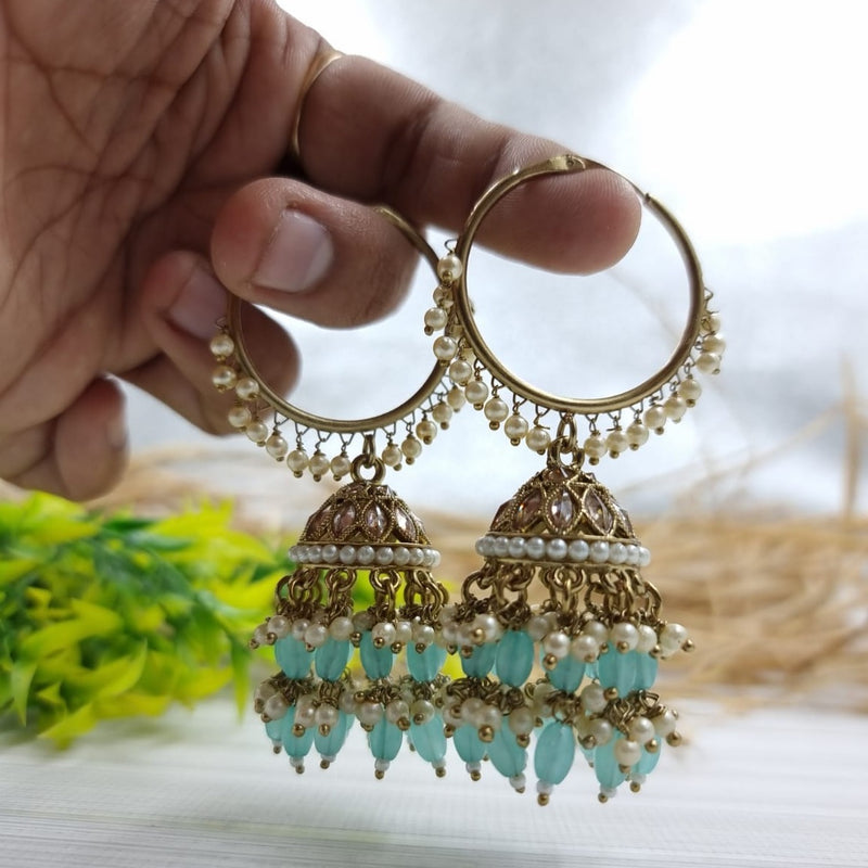 JCM Gold Plated Jhumki Earrings