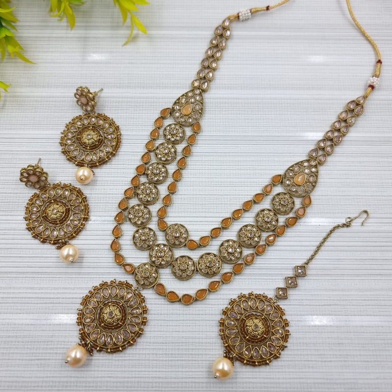 JCM Gold Plated Long Necklace Set