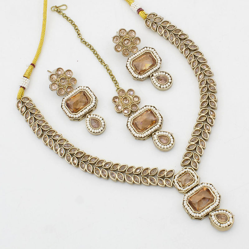 JCM Gold Plated Austrian Stone Necklace Set