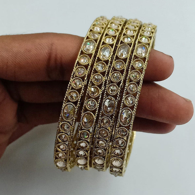 Jcm Gold Plated Crystal Stone Bangle Set