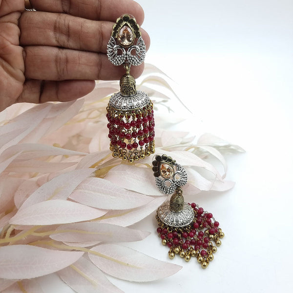 Jcm Gold Plated 2 Tone Plated Jhumki Earrings