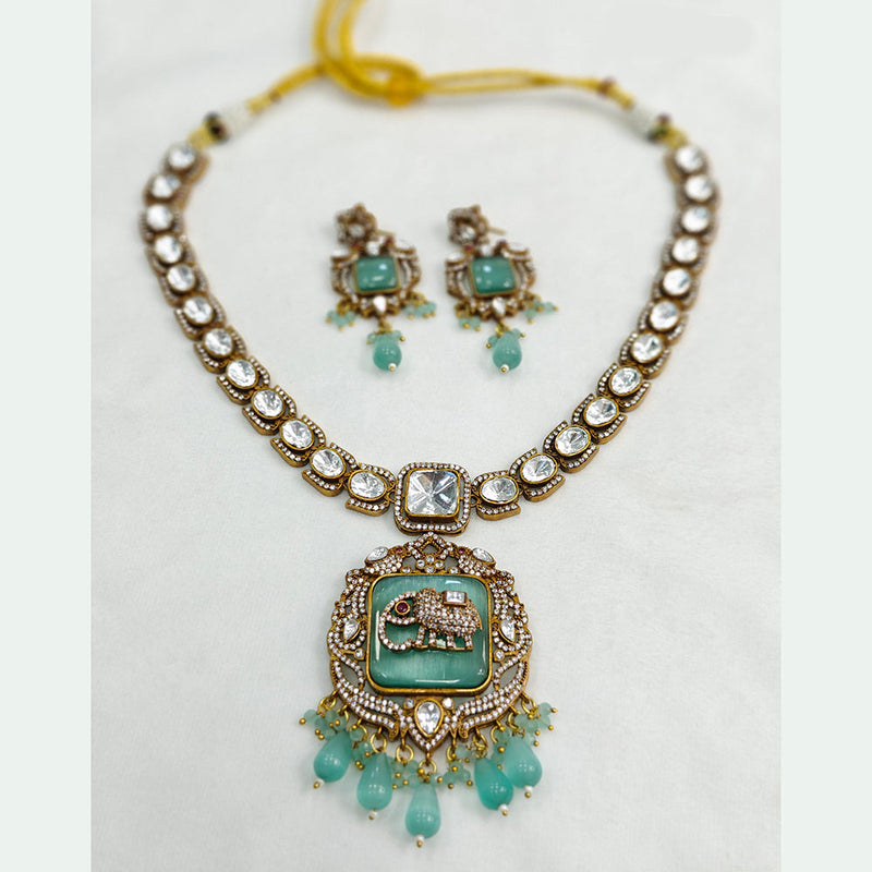 JCM Gold Plated Kundan Necklace Set