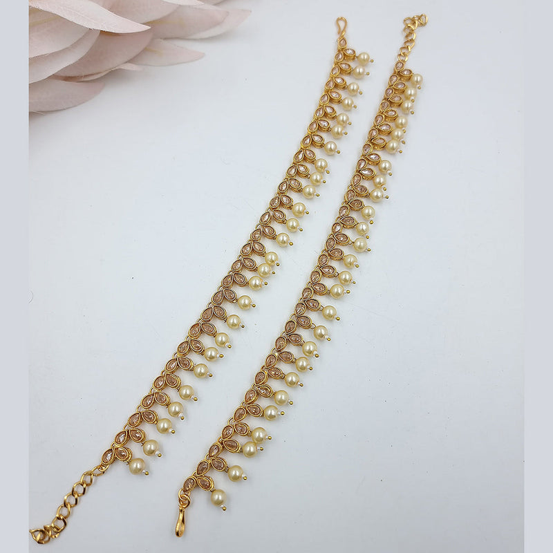 JCM Gold Plated Pearl Anklet