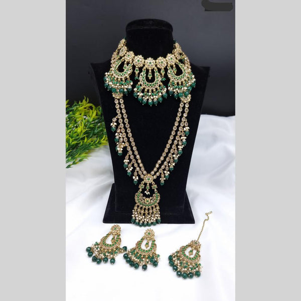 JCM Gold Plated Austrian Stone Double Necklace Set